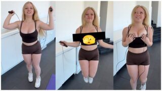 Lilly May (@thelillymay) OnlyFans Model Jumprope Wardrobe Malfunction Outtake